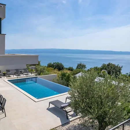 Villa Stylish Olea With Heated Pool And Panoramic Sea Views